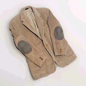 Vintage Peter England Elbow Patched Corduroy Jacket 100% Cotton Size 42R Grandpa